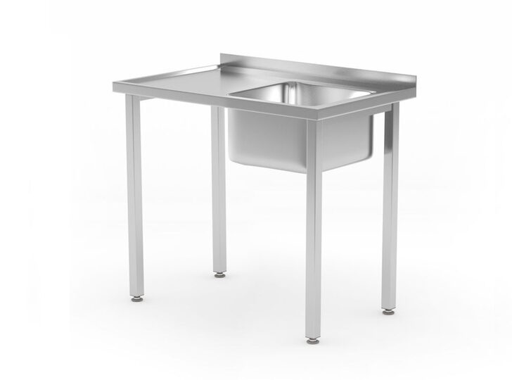 Hendi spoeltafel Kitchen Line met spoelbak rechts 800x600mm