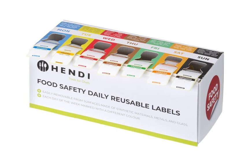 Hendi voedselveiligheidsstickers met dispenser voor professionele keukens