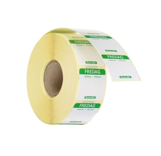 Groene voedselveiligheidssticker voor vrijdag 25x25mm