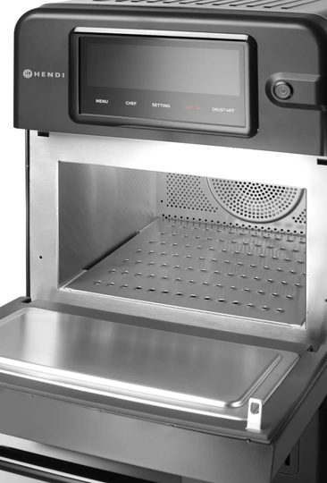 Hendi High Speed Oven CombiTurbo 18 liter zwart – professionele horeca combi-oven voor snelle bereiding