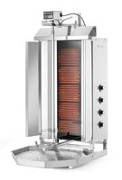 Detail van de krachtige verwarmingselementen Hendi kebabgrill