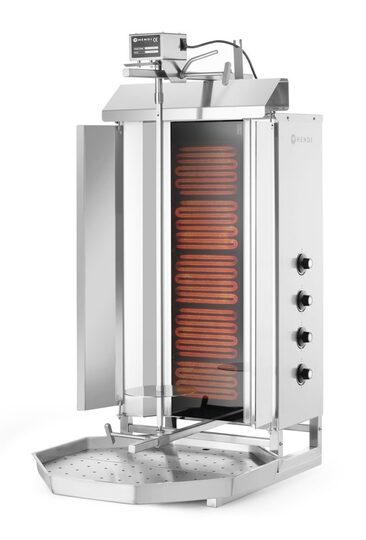 Detail van de krachtige verwarmingselementen Hendi kebabgrill