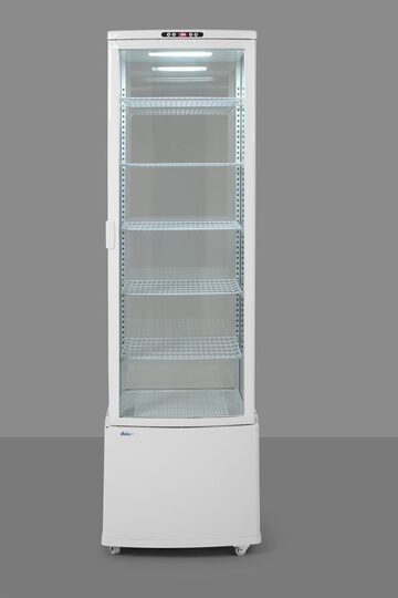Flexibele indeling: met de vijf verstelbare roosters past u de vitrine in een handomdraai aan op de grootte van uw assortiment.