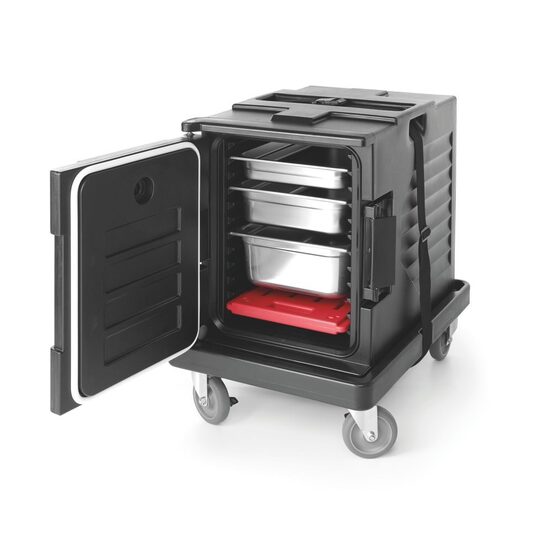 Gastronorm standaard: Dankzij de GN 1/1 afmetingen past dit element precies in uw bestaande transportboxen en containers.