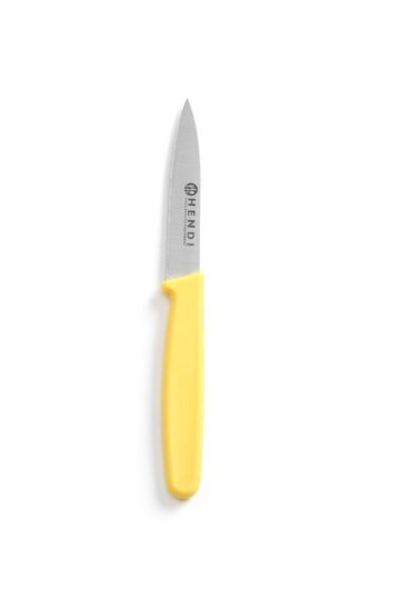 Grip en comfort: De ergonomische polypropyleen handgrepen zorgen voor een veilige grip tijdens het dagelijkse schil- en snijwerk.