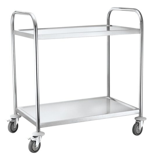 Ruimte voor alles: Met 55 cm tussen de plateaus vervoert u moeiteloos ook hogere objecten of grote stapels borden.
