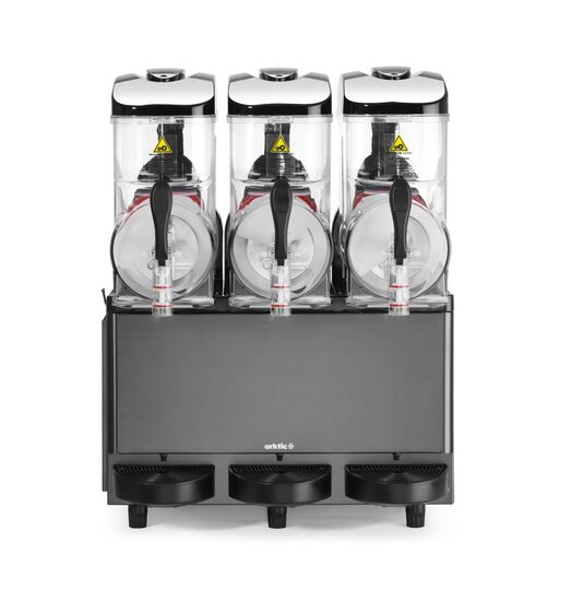 Detailopname van het bedieningspaneel van de Hendi slush machine 3x12 liter