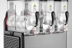 Zijaanzicht van de zwarte Arktic by Hendi slush machine voor horecagebruik