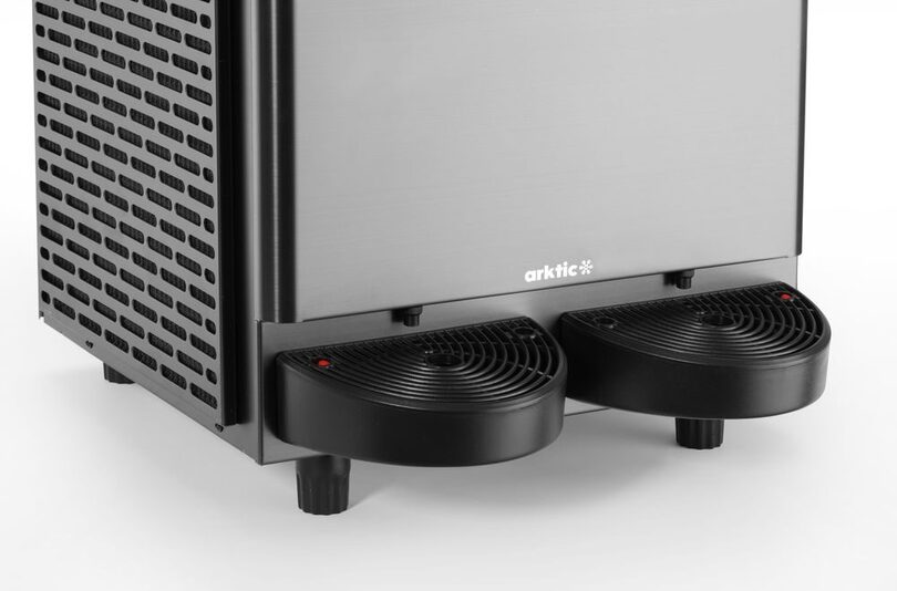 Zijaanzicht van de zwarte Arktic by Hendi slush machine