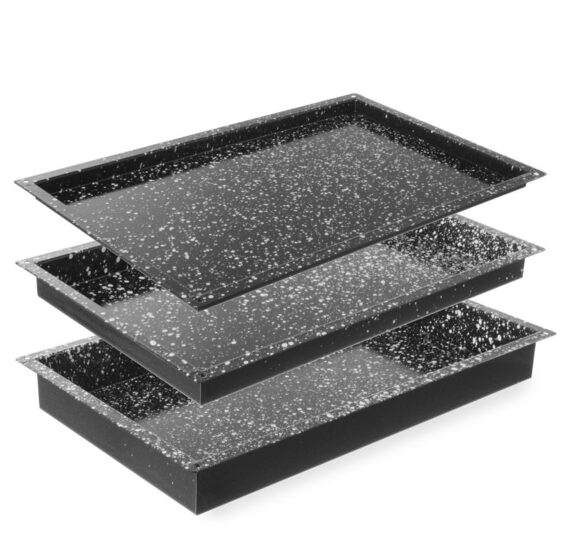 Hendi convectomat tray GN 1/1 zwart 80mm diep