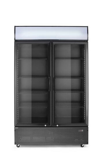 Hendi backbar koelkast met dubbele deur en lichtbak 512 liter zwart