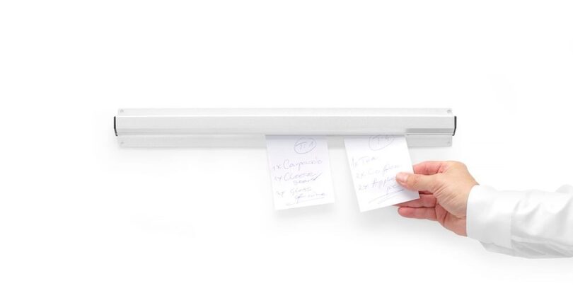 Voorbeeld voor het ophangen van de bonnen.