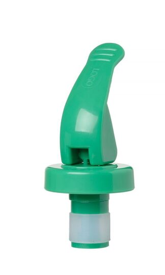 Detail van de groene Hendi flessenstop