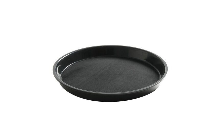 Zwart antislip dienblad van Hendi met hoge rand voor horeca