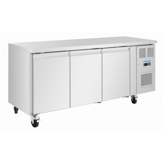Polar U-Series drie-deurs smalle koelwerkbank 231 liter