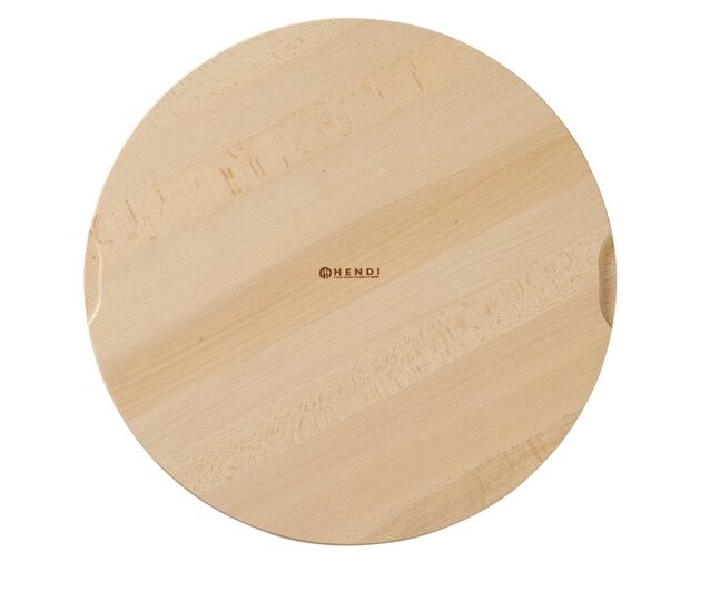 Detail van de hoogwaardige Hendi beukenhouten pizza plank