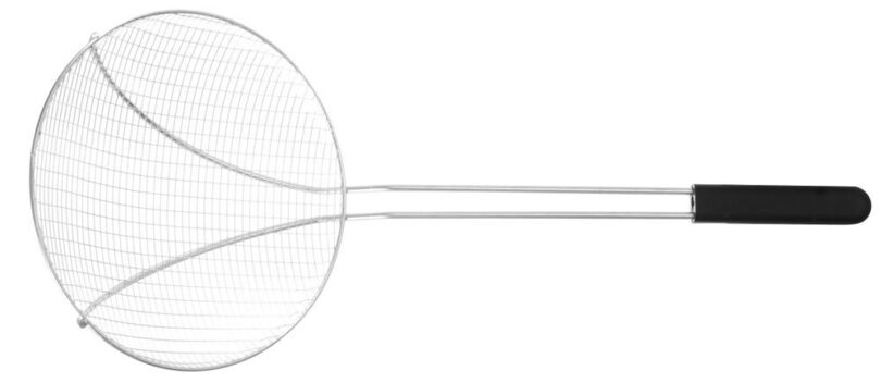 Duurzame roestvrijstalen frituurschep van Hendi voor professioneel gebruik