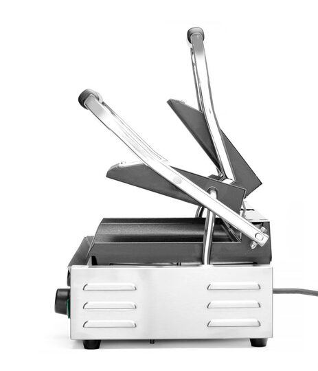 Detailopname van de nauwkeurige thermostaatbediening van de Hendi grill