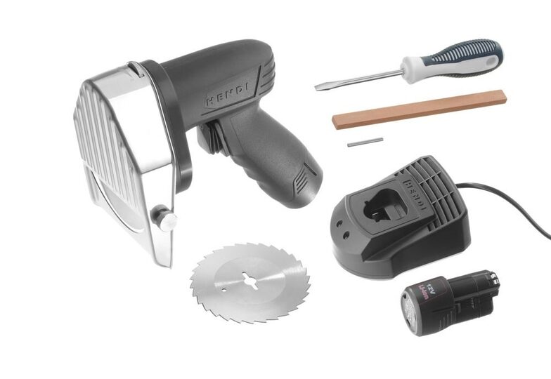 Complete Hendi kebabmes set geleverd in stevige koffer.