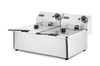 Professionele Hendi dubbele friteuse 2x6 liter voor de horeca