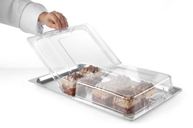 Hendi presentatiekap GN 1/1 in open stand voor buffet