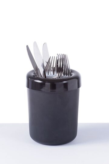 Duurzaam melamine tafelafvalbakje in zwart