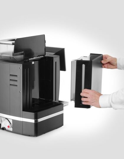 Detail van het bedieningspaneel van de Hendi koffiemachine
