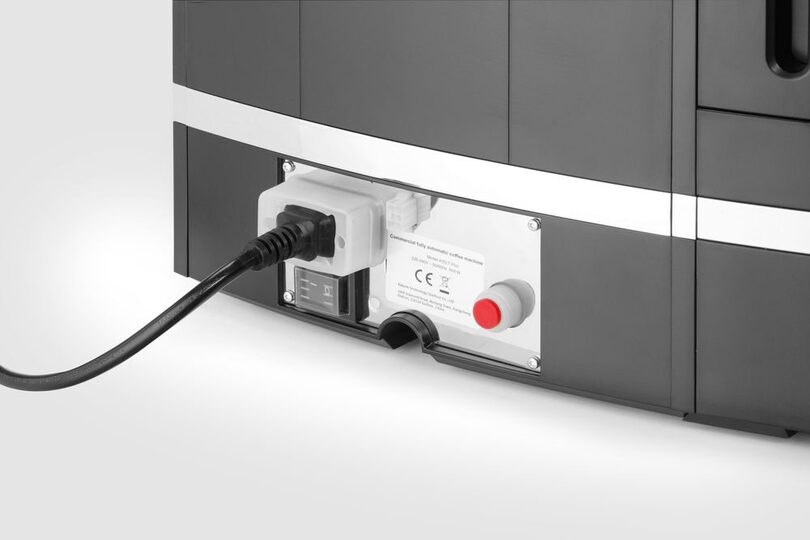 Zijaanzicht van de Hendi automatische koffiemachine voor horeca