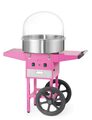 Hendi suikerspinmachine voor horeca gebruik in pastelroze