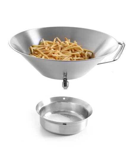 Professionele Hendi frites lekbak van roestvrij staal