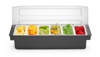 Hendi ingrediëntenhouder met 6 containers voor professionele mise-en-place