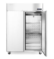 Professionele dubbeldeurs vrieskast 1300 liter RVS