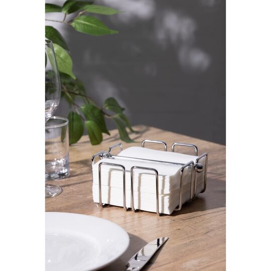 Bovenaanzicht van de Hendi servettenhouder 14x14 cm