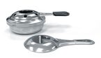 Verchroomde duobrander voor professionele chafing dish