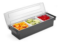 Hendi ingrediëntenhouder met 3 containers voor professionele horecakeukens