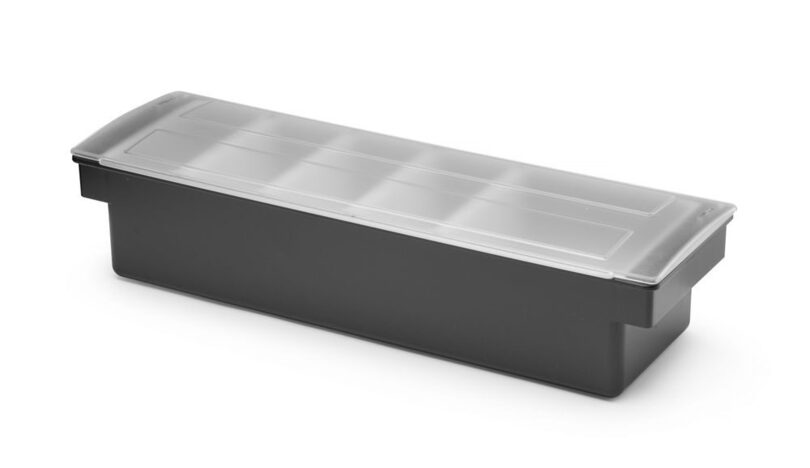 Duurzame RVS behuizing van de Hendi 5-vaks ingrediëntenhouder