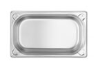 Zijaanzicht Hendi RVS Gastronormbak 1/4 6,5 cm