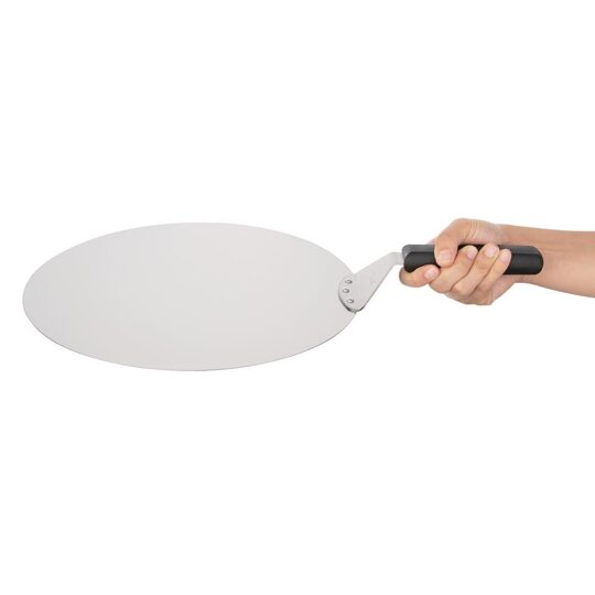 Detailopname van de Vogue taartschep en pizzaschep