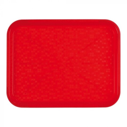 Rood Roltex dienblad van polypropyleen 34,5x26,5 cm voor de horeca