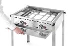 Zijaanzicht Hendi Green Fire horeca gasbarbecue