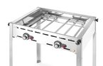 Hendi Green Fire gasbarbecue 2 branders voor horecagebruik