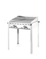 Detailopname RVS roosters Hendi Green Fire gasbarbecue