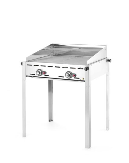 Detailopname RVS roosters Hendi Green Fire gasbarbecue