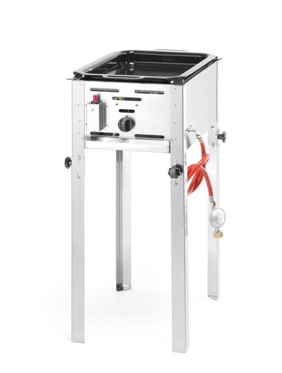 Zijaanzicht van de professionele Hendi Grill Master Mini
