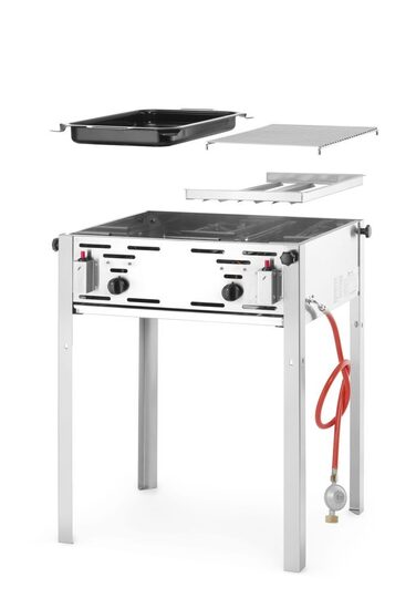 Het ruime grilloppervlak van de Hendi Roast Master 50/50