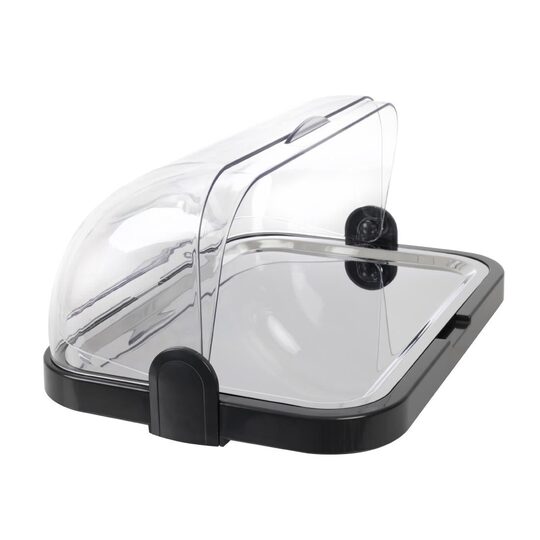 Gekoelde rolltop display met geopende kap