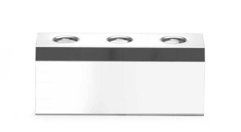 Compacte RVS ijshoornhouder met 3 openingen