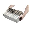 Compacte RVS bestekbakhouder voor optimale werkruimte