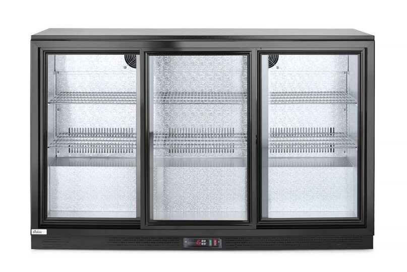 Hendi 3-deurs barkoeling 303 liter vooraanzicht