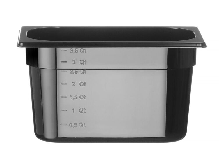 Professionele Hendi GN-bak 1/4 met 15 cm diepte in zwart